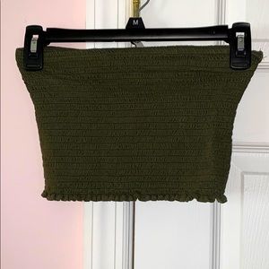 Express Strapless Crop Top
